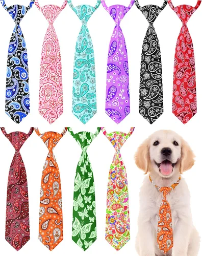 Vista 79 de PET SHOW Paquete de 10 corbatas para perros de feliz cumpleaños, XS