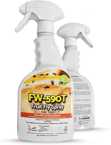 Gardner - Aerosol para moscas de la fruta para mosquitos, insectos, pulgas, garrapatas, ácaros, avispas - Espray natural para insectos para mascotas