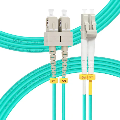 Vista 7 de Cable de conexión de fibra de 1M OS2 SC a LC Opciones de longitud: 1m-50m, Cable de fibra óptica de modo único 1G/10G dúplex 9/125um SMF LSZH de 1