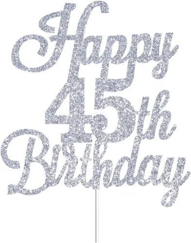 Vista 54 de Decoración para tartas de cumpleaños número 14 con purpurina plateada, decoración de cumpleaños de 14 años, decoración de cumpleaños de 14 años