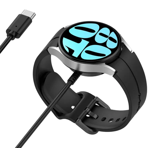 Vista 5 de Disscool Cable de carga rápida PD de repuesto compatible con Samsung Galaxy Watch 6/6 Classic/Watch 5/5 Pro, soporte de cargador de cable tipo C