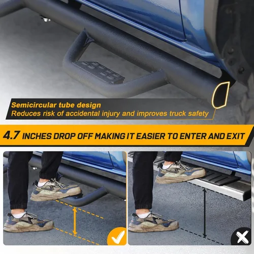 Vista 4 de SMANOW Estribos Barras de Paso Laterales Compatibles con Chevy Silverado 2007-2018 y GMC Sierra 1500 2500HD 3500HD (Incluye 2019 1500 LD) / 2019