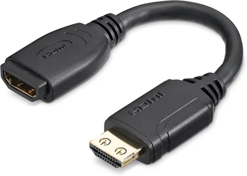Vista 2 de StarTech.com Cable de ahorro de puerto HDMI de alta velocidad de 6 pulgadas con 4K 60Hz - Cable adaptador corto HDMI 2.0 macho a hembra - Extensor