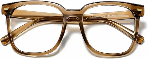 Vista 21 de PANNER Gafas cuadradas de gran tamaño con bloqueo de luz azul antirreflejos Negro