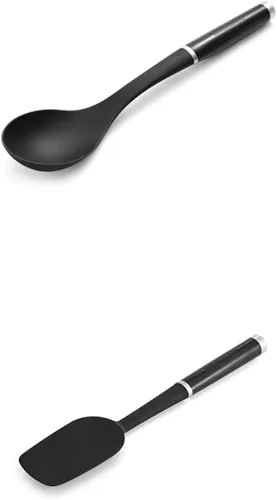KitchenAid Cuchara para untar clásica, talla única, espátula de cuchara clásica Black and KitchenAid Classic, talla única, negro 2