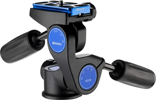 Vista 11 de Benro HD1A Cabezal panorámico/inclinable de 3 vías, capacidad de carga de 8.8 libras, liberación rápida compatible con Arca, controles