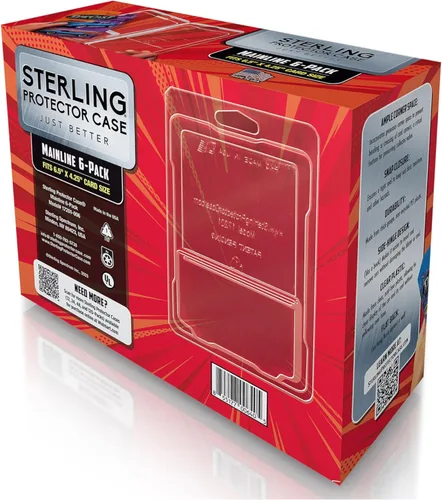 Vista 2 de Sterling Protector Case Modelo 17201 Mainline Paquete de 6 en caja de regalo para Hot Wheels y Matchbox Diecast, se adapta a tarjetas de tamaño 6.5