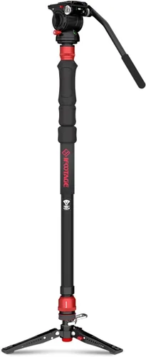 Vista 11 de IFOOTAGE Cobra 3 A150S Strike Monopod, control de bloqueo de pedal, ajuste rápido de altura de un solo paso, monopie de fotografía profesional