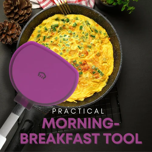 Vista 8 de Volteador de panqueques ancho - Espátula de silicona extra grande resistente al calor para utensilios de cocina antiadherentes y plancha - Perfecto