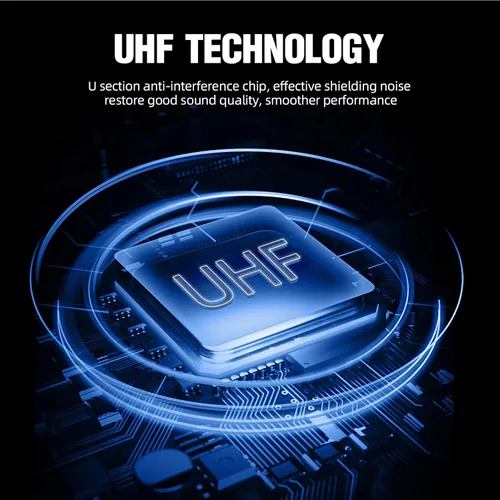 Vista 3 de D Debra Sistema de Micrófono Inalámbrico de Audio Pro DU4004 UHF 4 x 16 Canales Ajustables Micrófono Inalámbrico de Mano Lavalier Auricular, Ideal