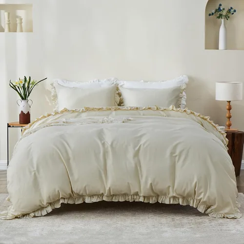 Vista 21 de Simple&Opulence Funda de edredón 100% algodón orgánico para niños y adolescentes, funda de edredón suave de 3 piezas con cierre de cremallera, juego