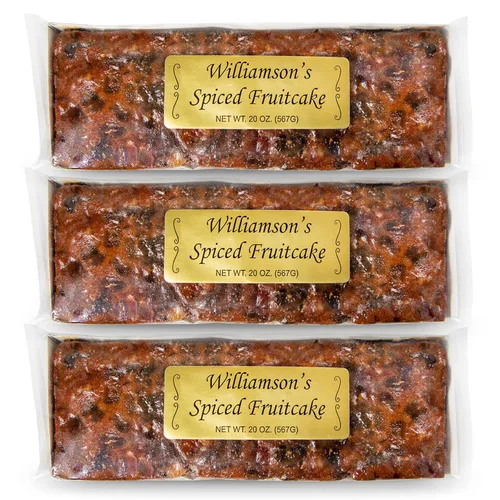 Vista 10 de Williamson's - Pastel de frutas con especias, pastel de frutas, recién hecho, aperitivo gourmet, regalo de comida con frutas finas y nueces