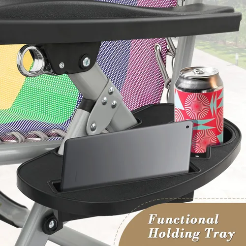 Vista 10 de Athena Collection Zero Gravity - Juego de 2 sillas de salón para exteriores con cojín extraíble, 29 pulgadas de ancho reclinables, sillas