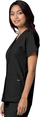 Vista 3 de Adar Universal Scrubs for Women - Snap Front Scrub Top