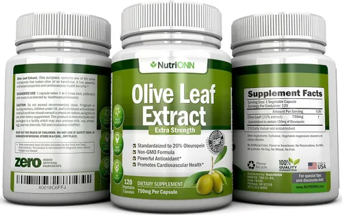 Vista 9 de NutriONN Combo de cápsulas blandas de aceite de semilla negra y extracto de hoja de olivo, apoyo inmunológico dirigido