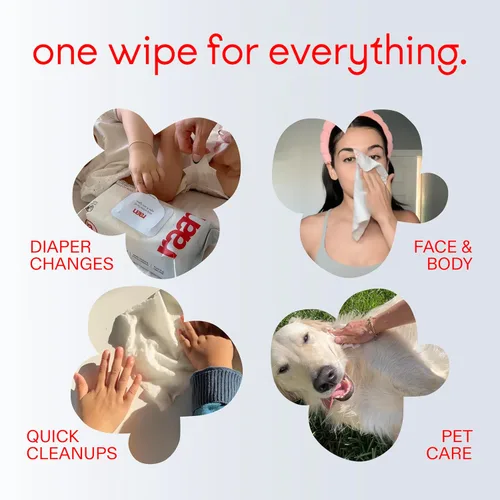 Vista 8 de Raan, 100% Cotton Baby & Toddler Wipes, Unbleached, 99% Purified Water, Unscented, EWG verified, Made for Sensitive Skin, Extra Soft and Durable, 12