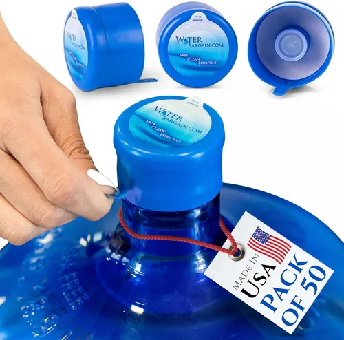 Vista 9 de [Paquete de 10] Tapas para botellas de agua de 3 y 5 galones, a prueba de derrames, de 5 galones, se adapta a jarras de agua de 2, 3, 5, 6 galones