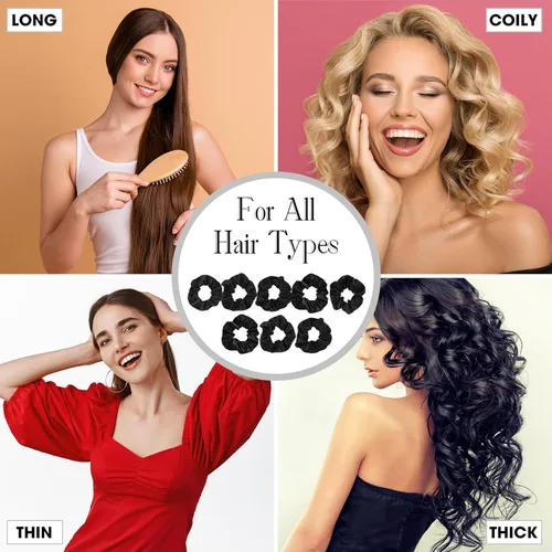 Vista 4 de Hoteam 200 coleteros de satén para el cabello a granel para cola de caballo, bandas elásticas de satén de color sólido para mujeres, adolescentes