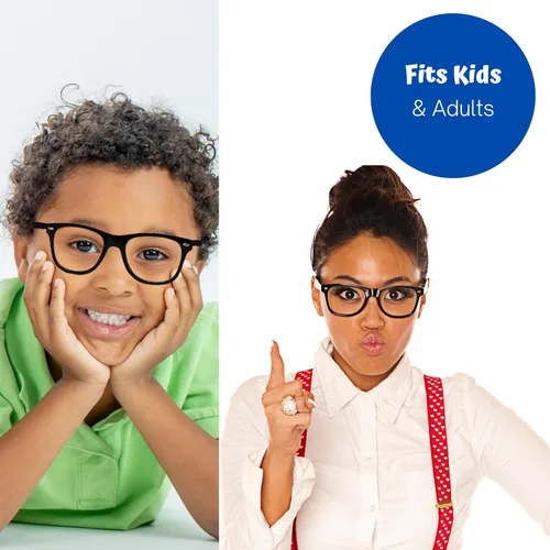 Vista 2 de 4E's Novelty Black Frame Costume Glasses Clear Lens Non Prescription Eyeglasses For Adults & Kids, Costume Accessories