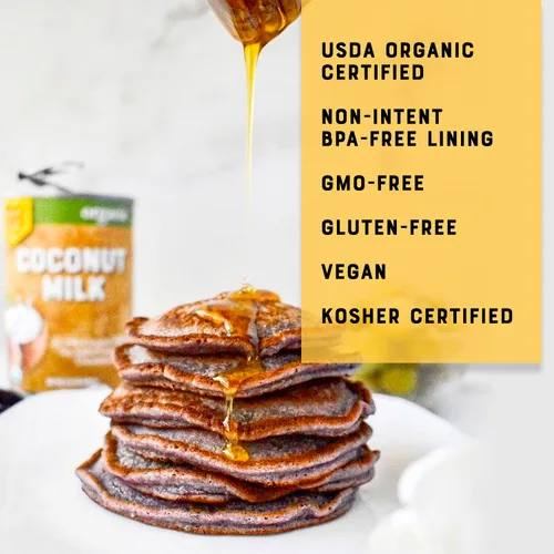 Vista 6 de Nature's Greatest Foods Leche de coco orgánica, 13.5 onzas, sin goma guar, sin conservantes, sin gluten, vegana y kosher, 17-19% de grasa de leche