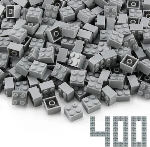Vista 9 de Feleph Ladrillos transparentes de 2 x 2 piezas de 400 piezas de construcción clásica, juego creativo de bloques de juguete compatible con 3003