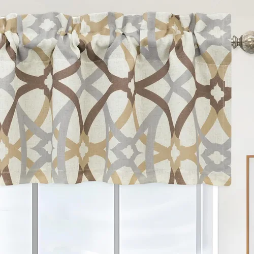 Vista 11 de DriftAway Alexander - Cenefas opacas para ventanas, con aislamiento térmico, para cocina, patrón geométrico marroquí de mediados de siglo