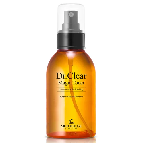 The Skin House Dr.Clear Magic Toner 4.4 fl oz (4.4 fl oz) Sebum Cntrol Calmante/Libre de parabenos, libre de crueldad, cuidado de la piel coreano