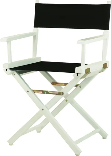 Vista 105 de Casual Home - Silla de director de 18 in, marco negro, lona negra, altura clásica