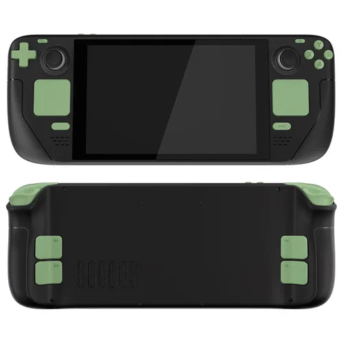 Vista 7 de eXtremeRate Juego completo de botones de repuesto verde Matcha para Steam Deck, DIY ABXY D-pad Trackpad parachoques botones de disparo y herramienta