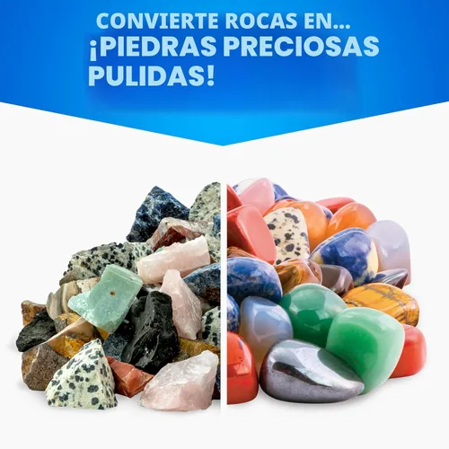 Vista 4 de Recambio National Geographic de arena para pulidor de rocas, funciona con National Geographic, lortone, thumler y más