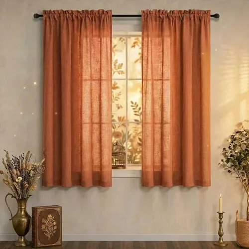 Vista 40 de Mrs.Naturall Cortinas azul marino de 90 pulgadas de largo para sala de estar, juego de 2 paneles con bolsillo para barra, cortinas reductoras