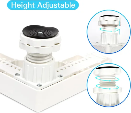 Vista 4 de Nefish Soporte para Mini Refrigerador Ajustable Soporte para Refrigerador con 4 Pies Resistentes Base Universal para Electrodomésticos Soporte