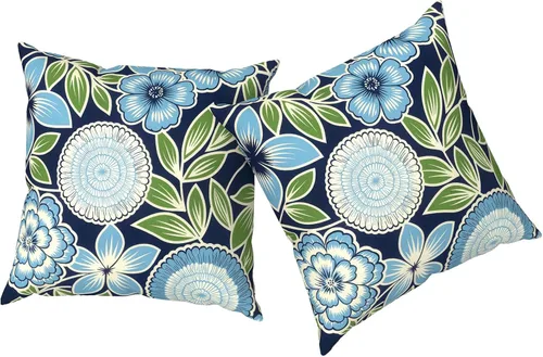 Vista 96 de Almohadas de exterior para muebles de patio de 16 x 16 pulgadas, almohadas cuadradas para exteriores con rellenos, almohadas decorativas de patio