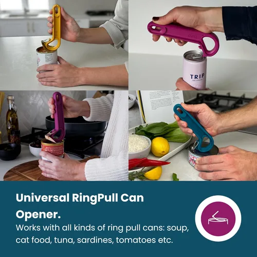 Vista 7 de Dext - Abrelatas de Anilla, Abrelatas de Latas Pop para Personas Mayores, Artritis y Parkinson, Fácil de Abrir, Mango Ergonómico con Agarre Cómodo.