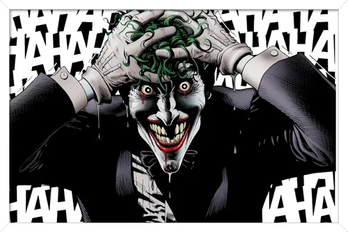 Vista 12 de Trends International DC Comics The Joker - Póster de pared loco, 14.725 x 22.375 pulgadas, versión enmarcada de madera de granero Versión enmarcada