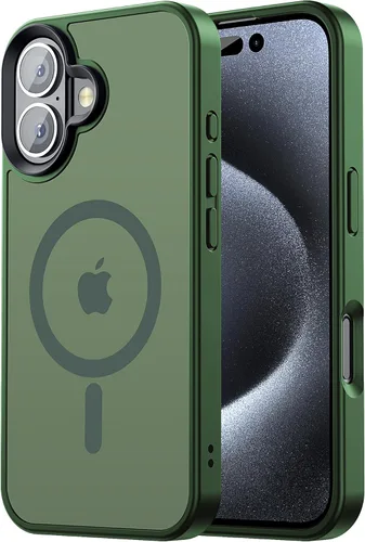 Vista 12 de Tigowos Funda Magnética para iPhone Air Compatible con MagSafe Resistente a Caídas de 16 Pies Cubierta Trasera con Sensación de Piel Mate a Prueba