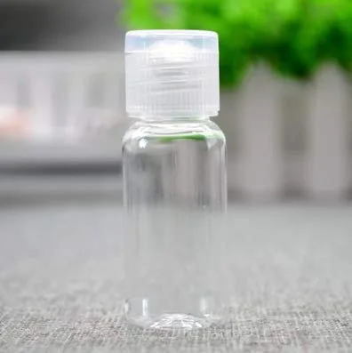 Vista 2 de 12 unidades de 0.5 fl oz/0.5 oz de tamaño de viaje vacío de plástico botella de muestra con tapa abatible Vial Jar Pot para muestra de agua