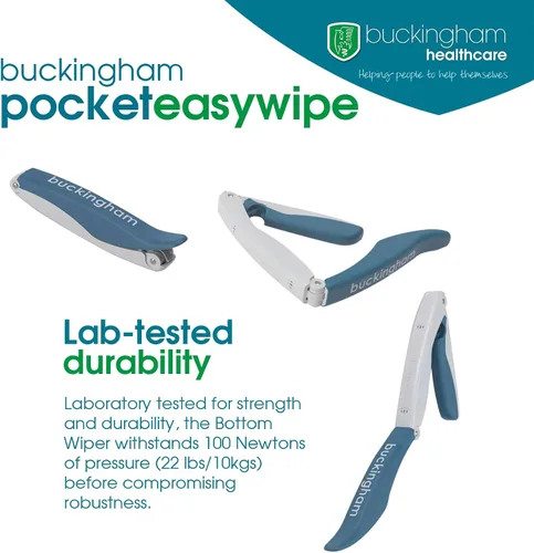 Vista 6 de Buckingham Pocket Easywipe - Limpiaparabrisas inferior, ayuda para discapacidad para el hogar, ayuda para el inodoro para discapacitados y ancianos
