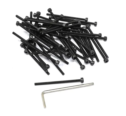 Vista 16 de iexcell - Juego de 100 tornillos de cabeza hexagonal M2 x 4 mm, paso de rosca 0.4 mm, acero de aleación grado 12.9, con acabado de óxido negro