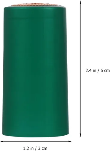 Vista 2 de Toyandona Paquete a granel de 100 cápsulas termorretráctiles de PVC: envolturas de botellas de vino verde para bodegas domésticas
