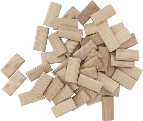 Vista 9 de Hyuduo Beech Tenon 50 unidades, 0.236 x 1.575 in pasadores de madera para montaje de muebles, fabricación de gabinetes y proyectos de carpintería