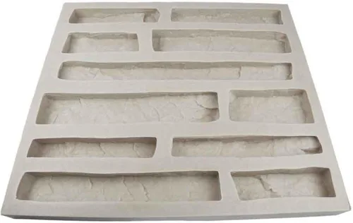 Vista 5 de Molde de goma de piedra de chapa para hormigón o yeso, pisos de piedra de acantilado, 22.75x20.5, versión 3, material reciclado
