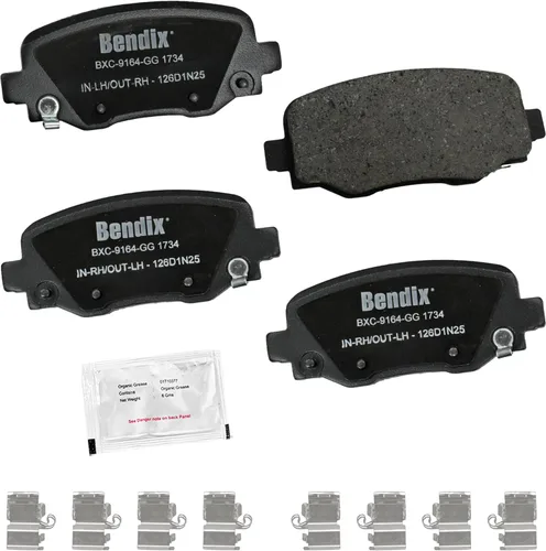 Vista 148 de Pastillas de Freno Traseras Cerámicas Bendix Priority1 CFC1510 para INFINITI QX56 2013-2011, QX80 2024-2014, Nissan Armada 2023-2017