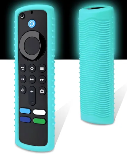 Vista 13 de Paquete de 3 fundas protectoras para control remoto Fire TV, material de silicona amigable, a prueba de caídas, polvo, lavable, compatible