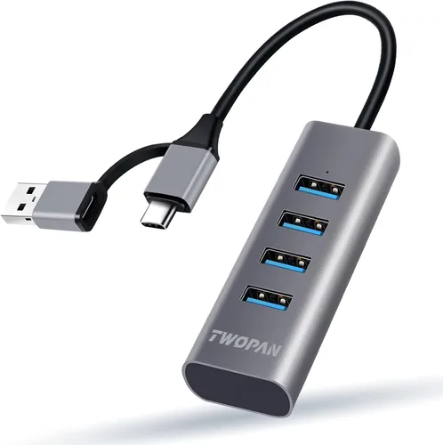 Vista 8 de Concentrador USB C 5 en 1 con HDMI 4K y 4 puertos USB 3.0, adaptador multipuerto para MacBook Pro/Air, iMac, iPad, XPS, Pixelbook, ThinkPad
