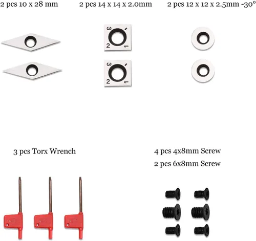 Vista 4 de Herramientas de torno de carburo para torneado de madera, 17 pulgadas, juego de 3 herramientas de torneado de madera de tamaño completo, incluye