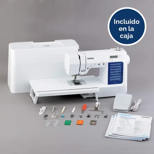 Vista 8 de Brother CS7000X Máquina de coser y acolchar computarizada, 70 puntadas integradas, pantalla LCD, mesa ancha, 10 prensatelas incluidos, blanco