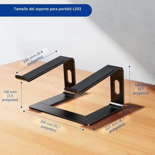 Vista 4 de BESIGN LS03 - Soporte elevador de aluminio para laptop, ergonómico y desmontable, elevador para computadora, compatible con MacBook Air Pro, Dell