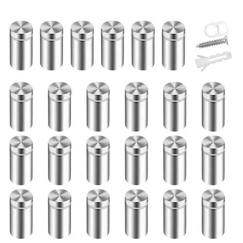 Vista 10 de Tornillos de separación, separadores de letreros, tornillos de separación para acrílico, soporte publicitario de metal, accesorios de montaje