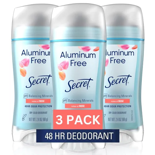 Vista 14 de Desodorante Secret sin aluminio para mujeres, protección contra el mal olor de 48 horas, ingredientes derivados naturalmente, sin parabenos